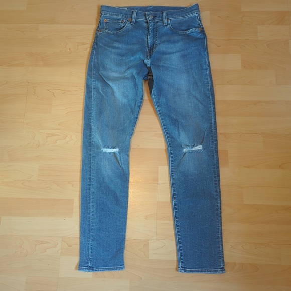 Levi’s Men’s 512 Taper Fit Distressed Jeans SZ 32 - Picture 2 of 8